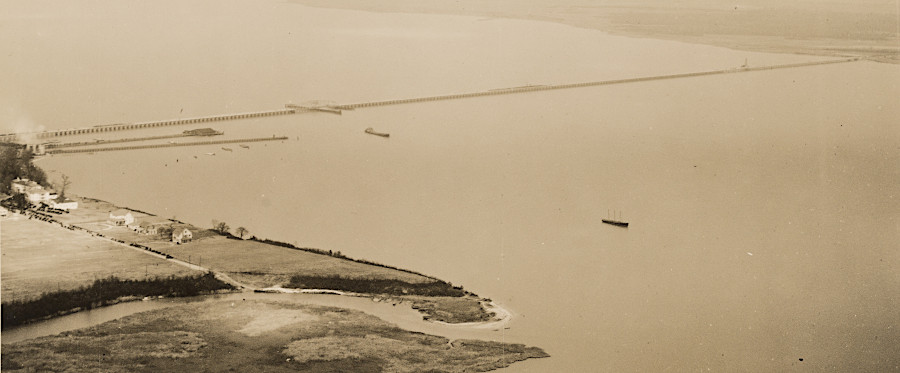 Downing Bridge crossing between Tappahannock and Richmond County, soon after construction in 1927