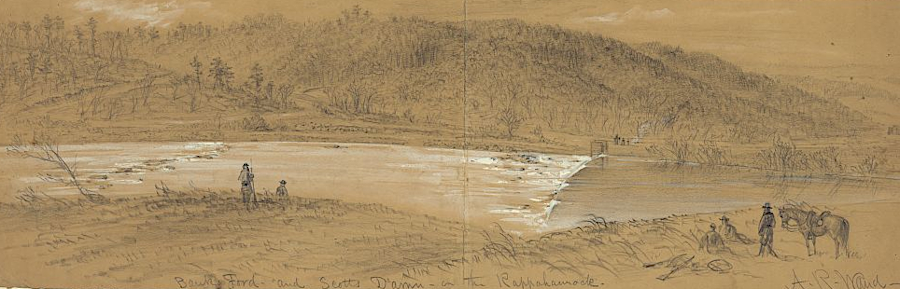 soldiers marched back and forth across the Rappahannock River during the Civil War
