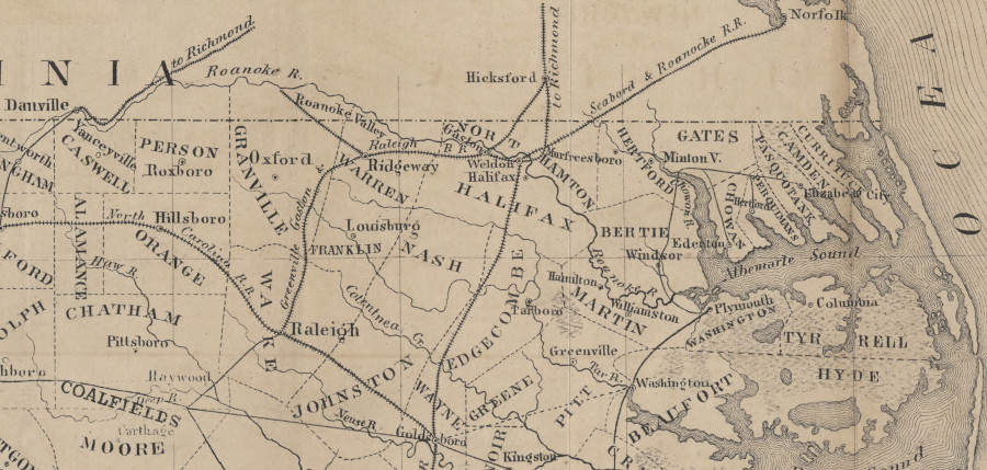 railroads replaced most of the water-based navigation on the Roanoke River prior to the Civil War