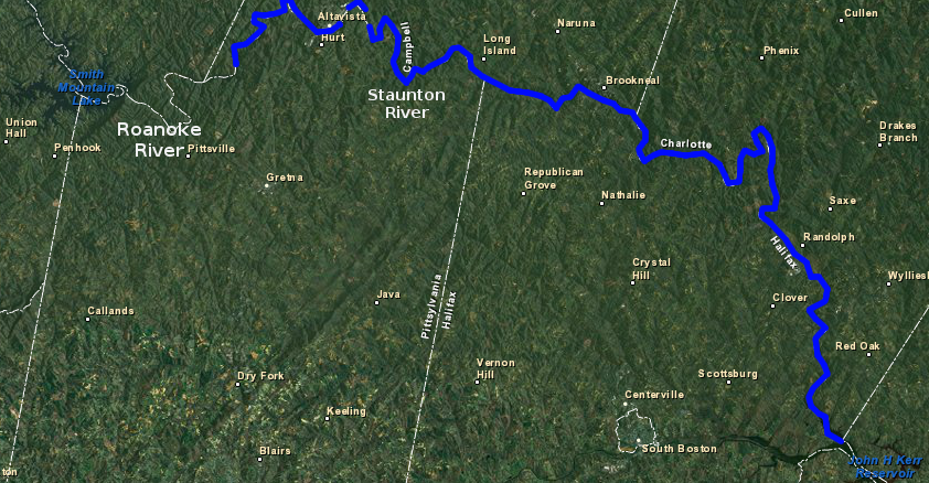 Staunton River segment of Roanoke River
