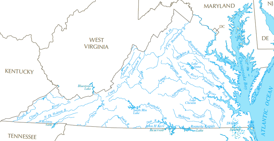 rivers in Virginia