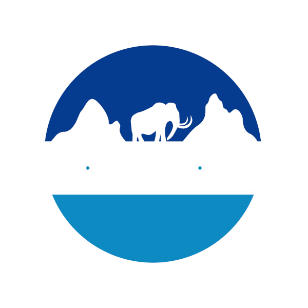 the logo for the Wilderness Mountain Water Company includes a mammoth