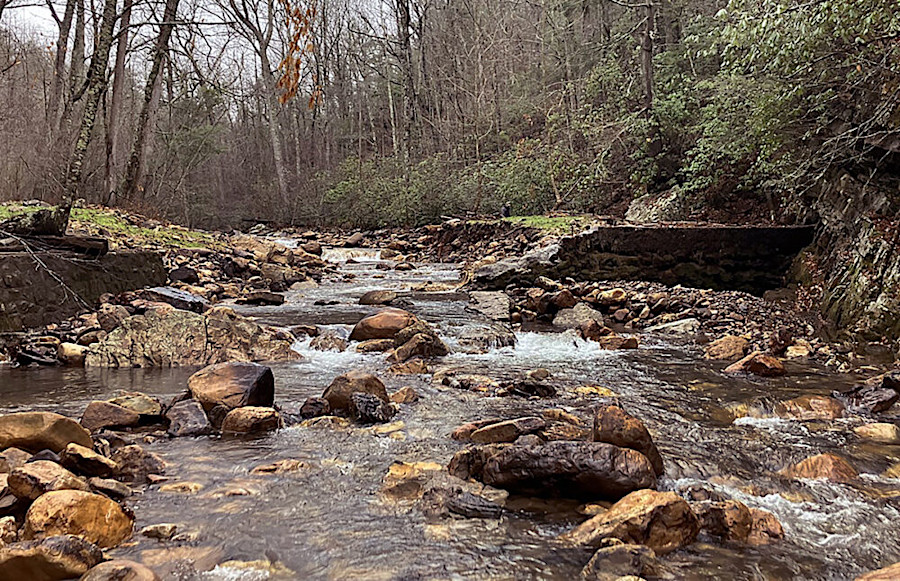 Wilson Creek Dam at Douthat State Park was removed in 2022