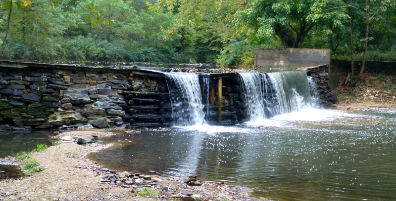 South Anna River at Yanceyville Mill, near epicenter of 2011 earthquake (Louisa County)