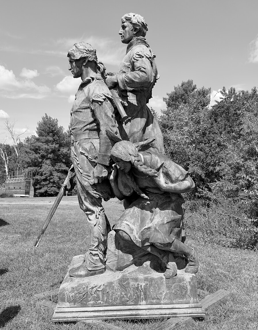 the statue of Meriwether Lewis, William Clark and Sacagawea was moved from its prominent position on Vinegar Hill in 2021 to Darden Towe Park