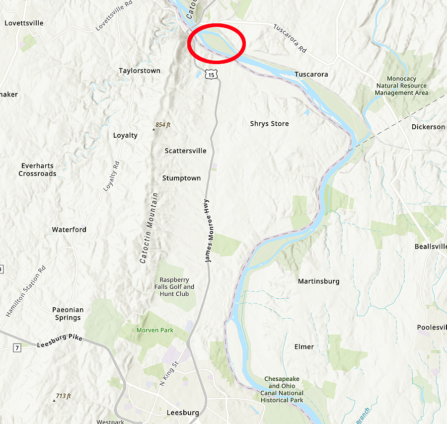the Piscataway/Conoy lived briefly on an island in the Potomac River in the early 1700's, before moving further north