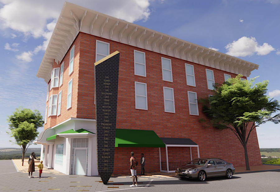 a design in 2026 proposed to memorialized the site with an inverted and fractured obelisk over 19 feet tall