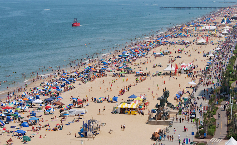 the annual North American Sand Soccer Championships draw crowds to the Oceanfront at Virginia Beach
