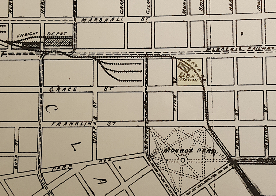 the Elba depot is now the site of a modern art museum in Richmond