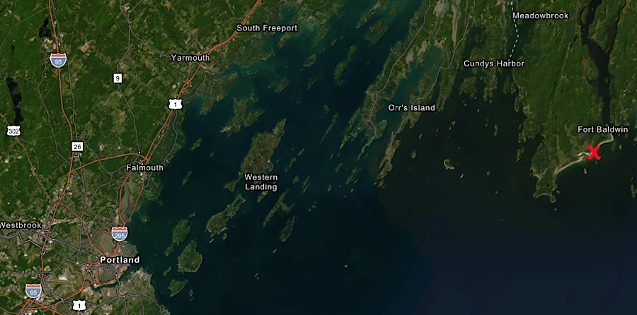 in 1607 the Plymouth division of the Virginia Company established the Popham (Sagadahoc) colony at the mouth of the Kennebec River in what today is Maine