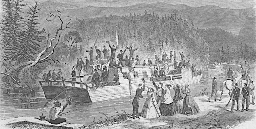 Confederate troops used the canal to go from Lynchburg to Buchanan in 1861