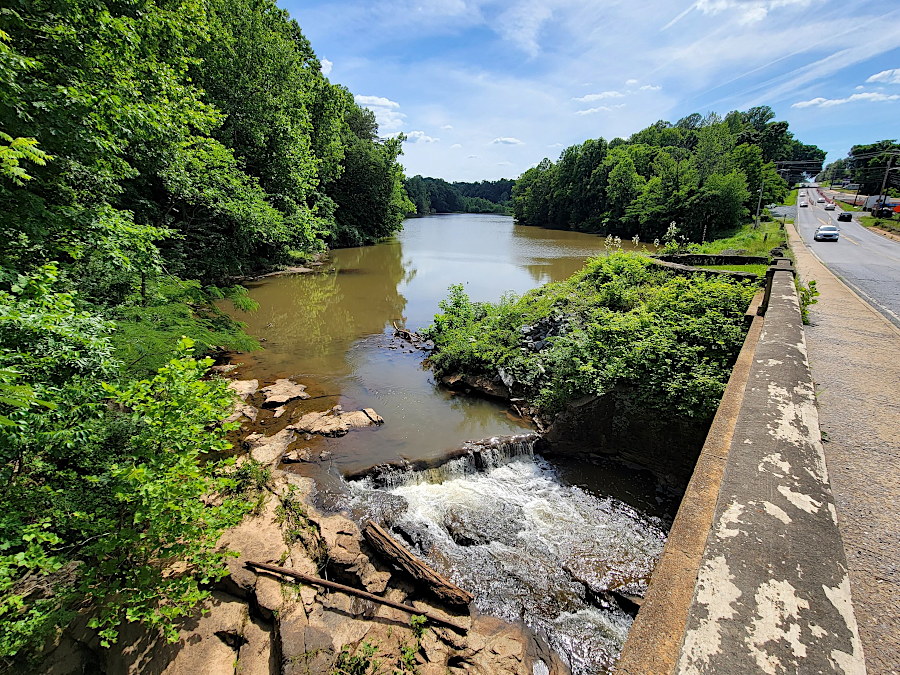 College Lake, before it and the state highway over the dam were removed